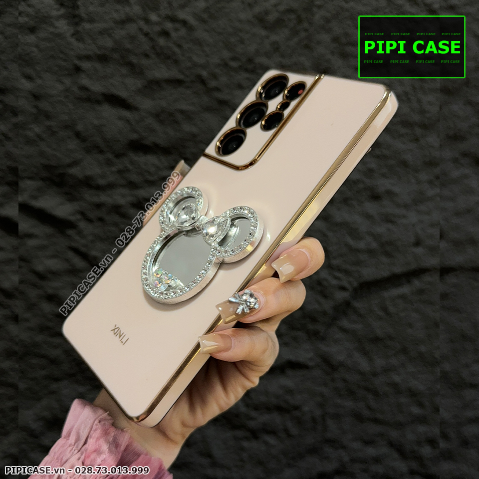 Ốp Lưng Samsung S21 Ultra 5G - Mic Gương - Vàng_thumbnail_3