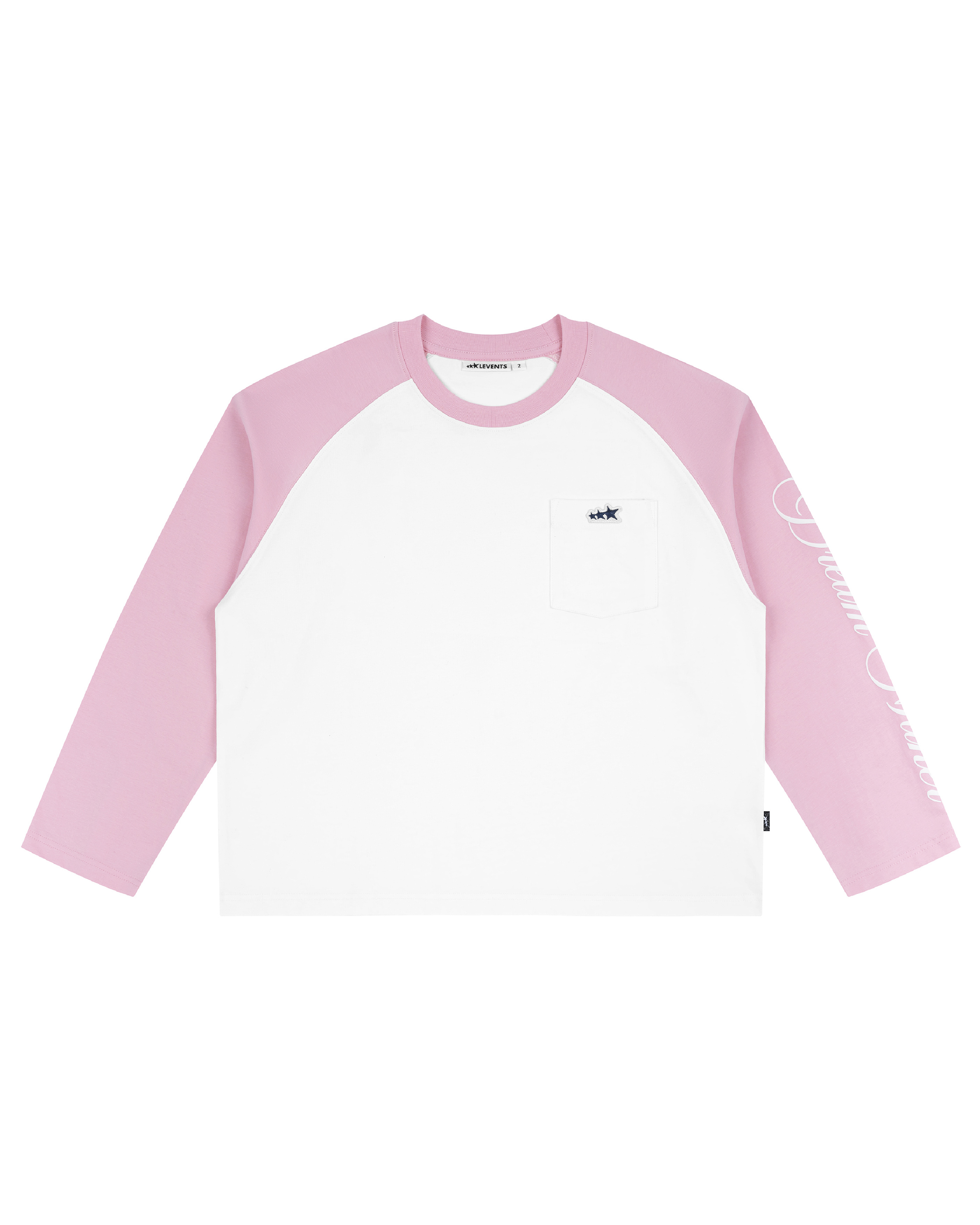 Levents® Button Raglan Long Sleeve Boxy Tee