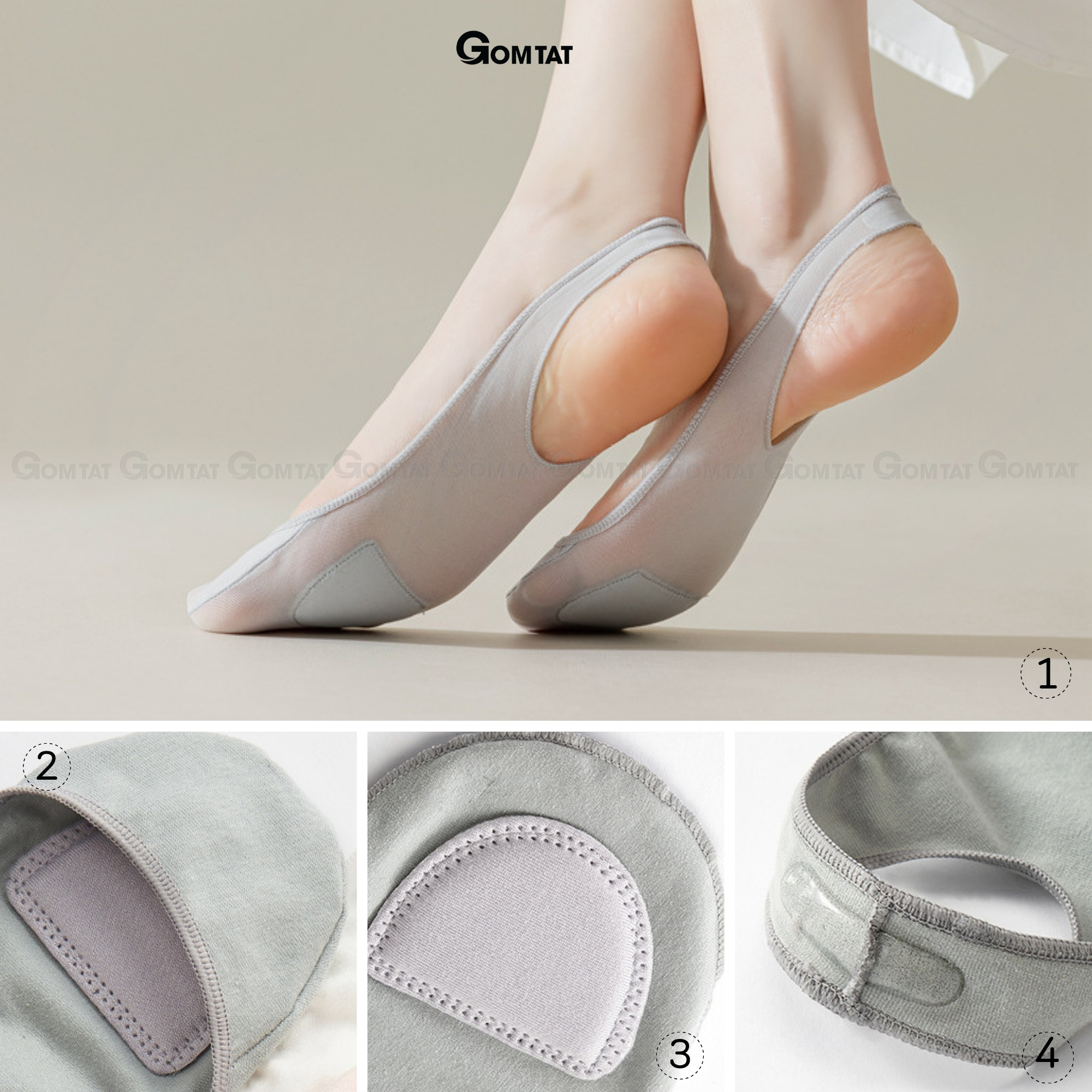 Combo 10 đôi tất nữ lười đi giày cao gót GOMTAT, có đệm silicon chống tuột gót - CAOGOT-SUX-19218_thumbnail_5