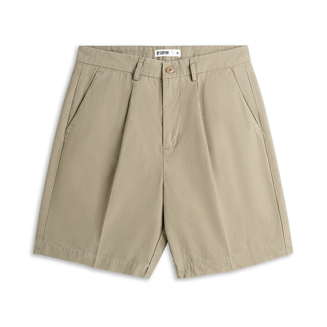 Quần Short Kaki Xếp Ly