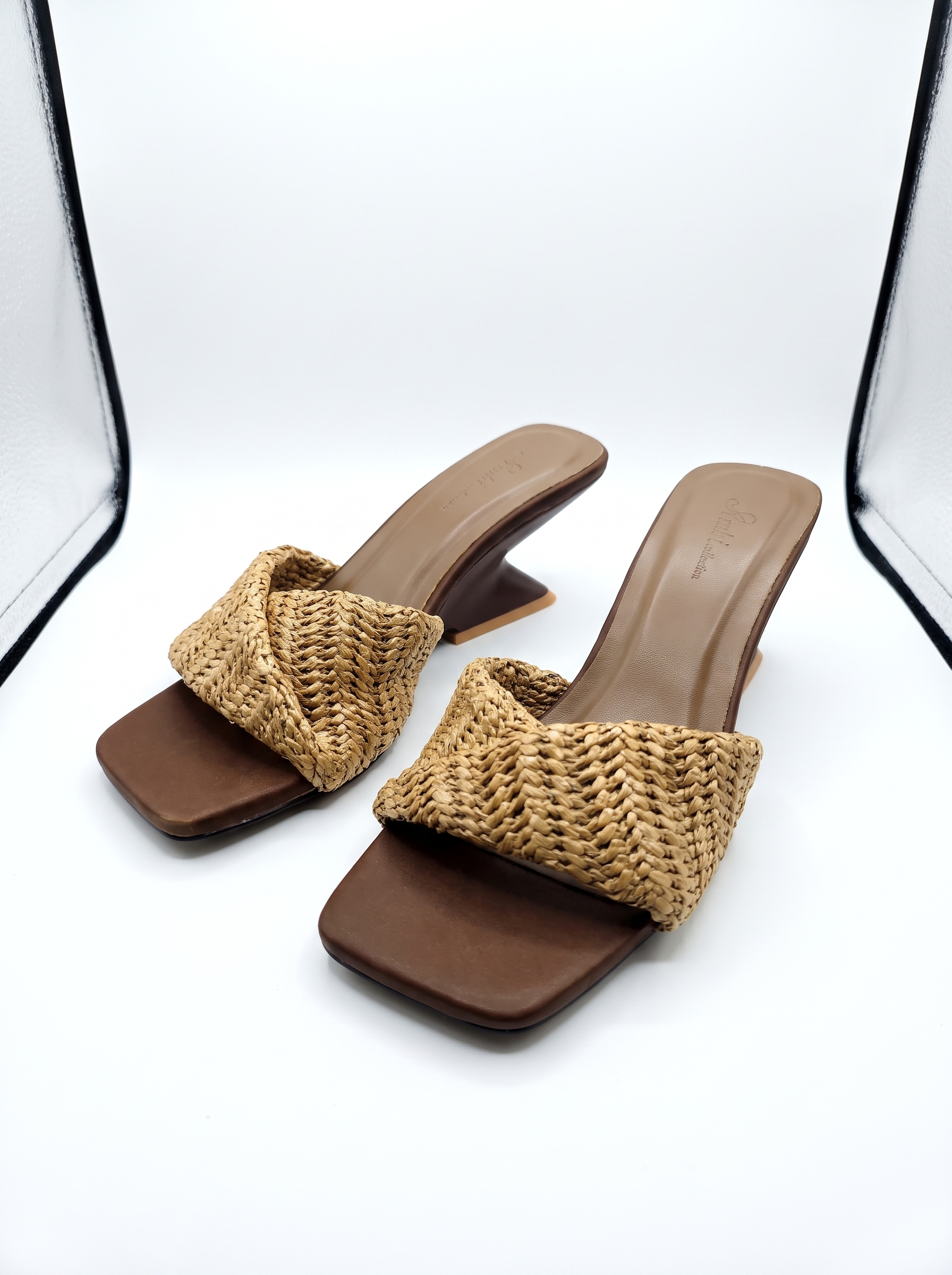 Guốc thiết kế gót 5cm CECILE màu nâu