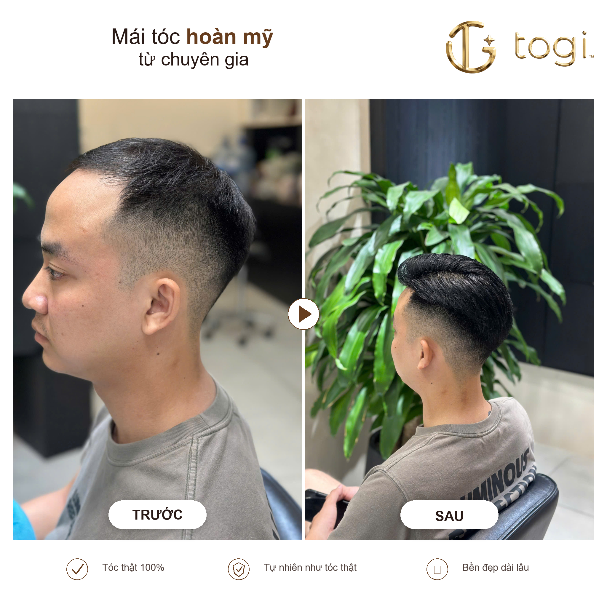 Togi65 góc nghiêng kiểm tra form tóc