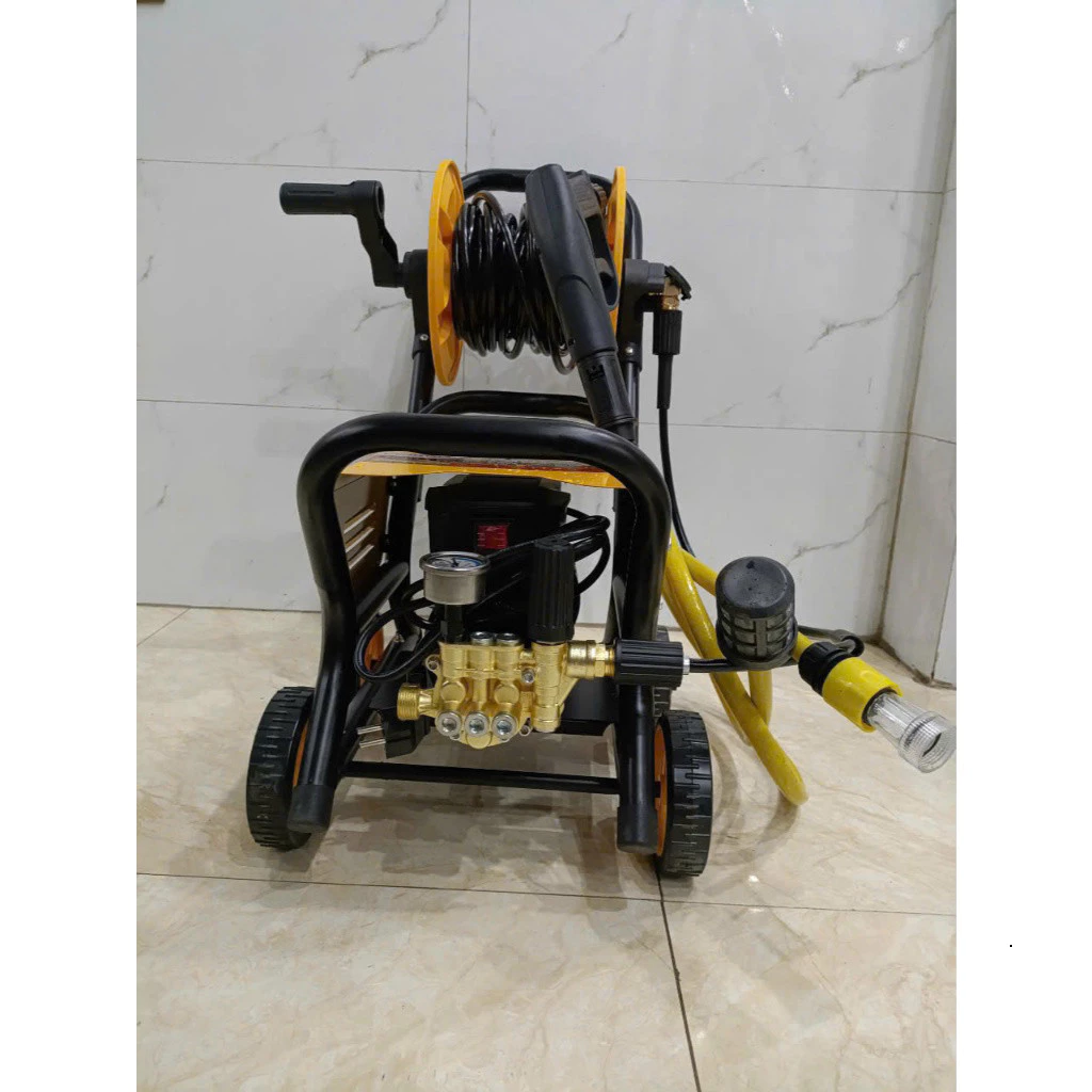 Máy rửa xe bán công nghiệp Kushima siêu mạnh, Dây dài 15m rửa xe, sửa sân, tưới rau- Có Rulo cuốn dây - Giá rẻ_thumbnail_4
