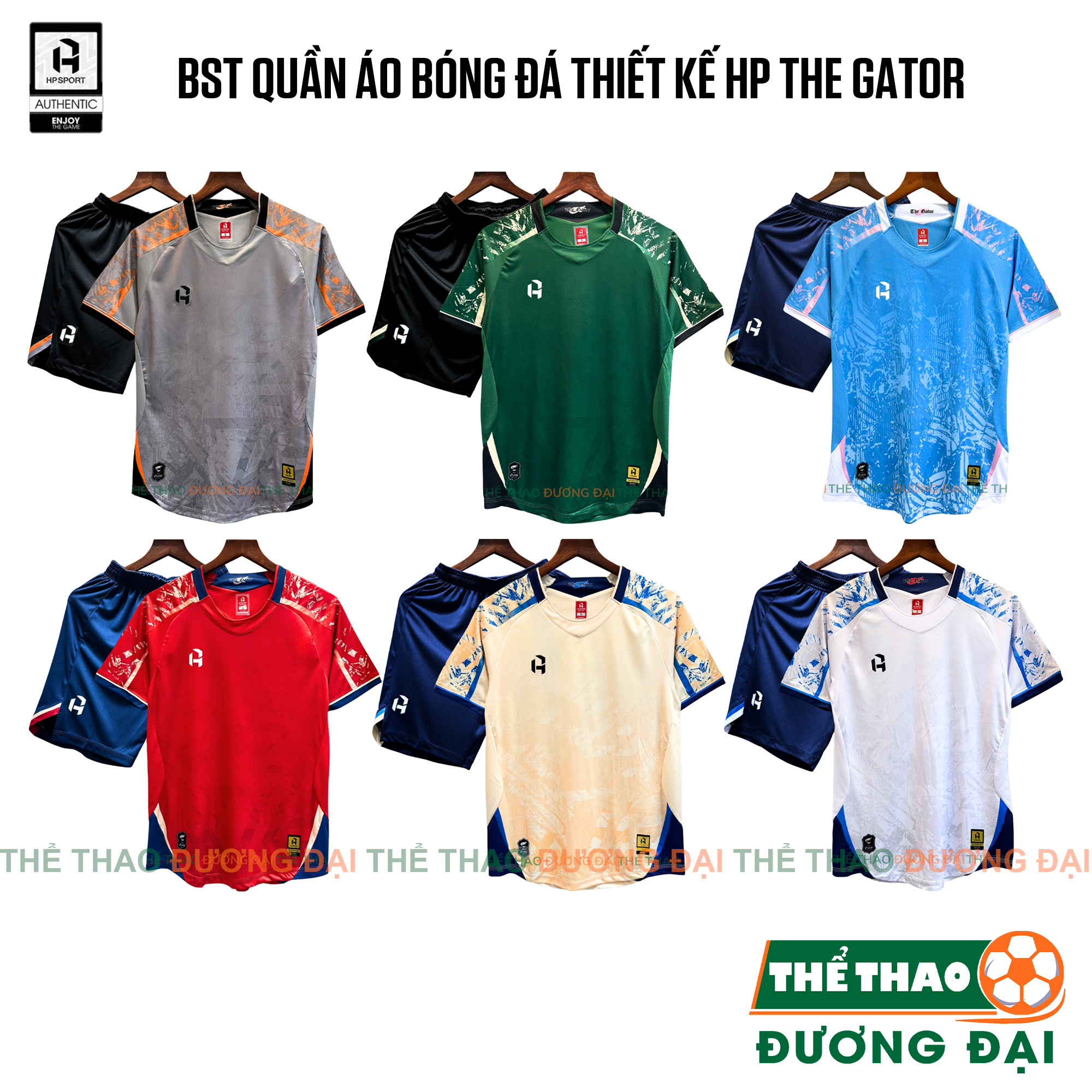 BST Quần Áo Bóng Đá HP The Gator Vải Mè DRC Thoáng Khí Thể Thao Đương Đại