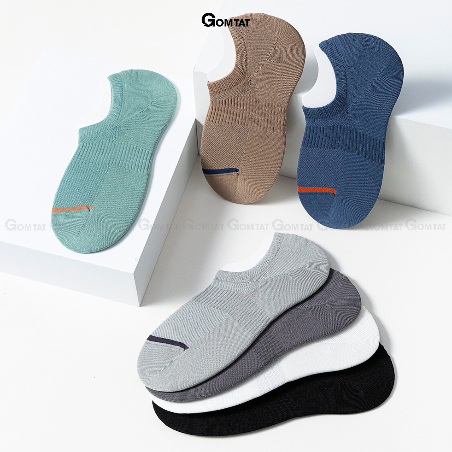 Combo 7 đôi tất ngắn nam chống tuột gót GOMTAT, vớ nam đi giày lười cotton mềm mại MIA-A080-CB7_thumbnail_4