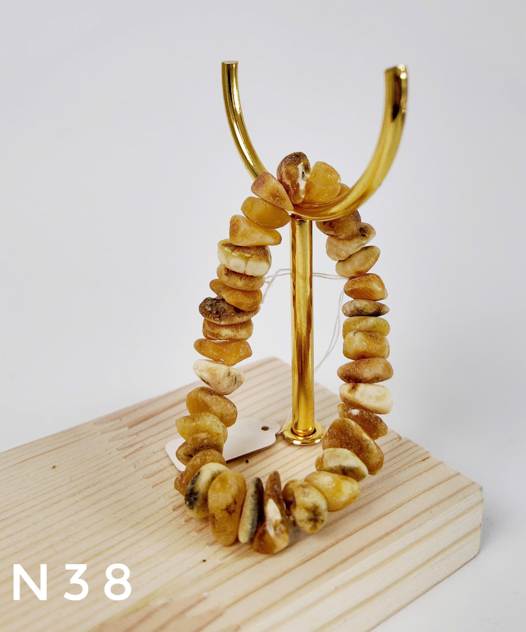 Lắc Tay Hổ Phách Mật Bạch Thô Dáng Tự Nhiên Size Nhỏ – N38_thumbnail_3