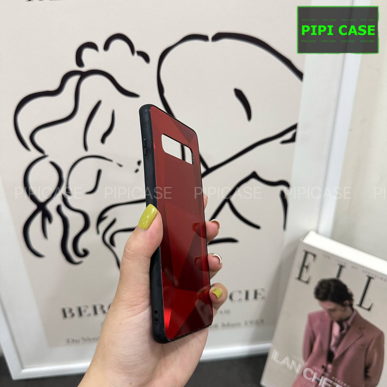 Ốp Lưng Samsung S10 - Kim Cương 6D - Đỏ_thumbnail_3