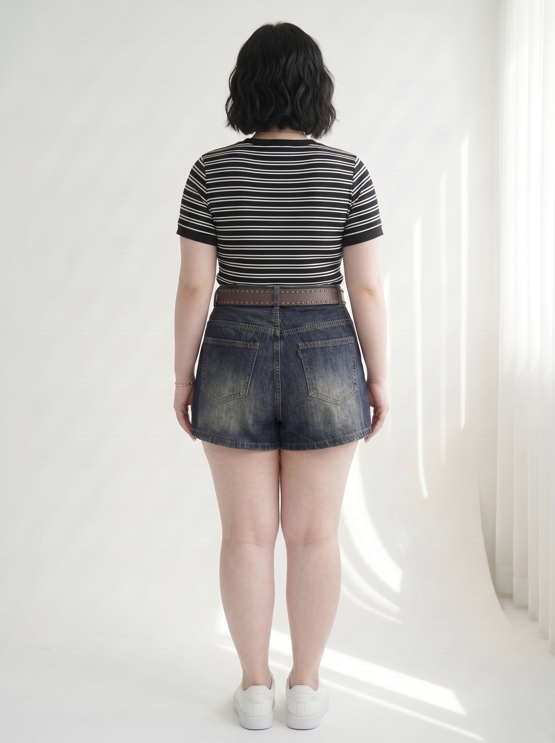 Quần Giả Váy Jean Túi Hộp Bigsize Lưng Cao Dáng A - Xanh Đậm, Xanh Nhạt - Vừa 55–90kg - T-QVJ2125_thumbnail_3