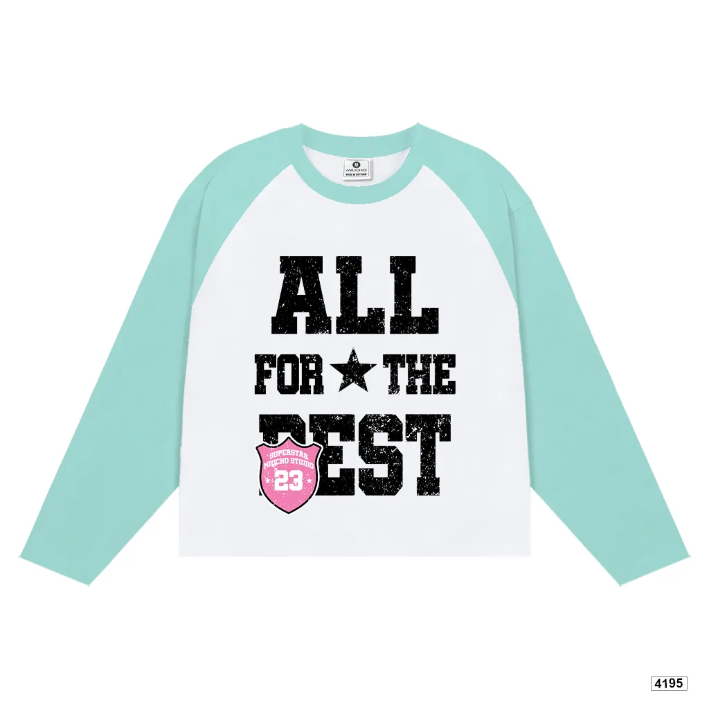 Áo thun boxy tay dài phối raglan All for the best Miucho 4195_thumbnail_9