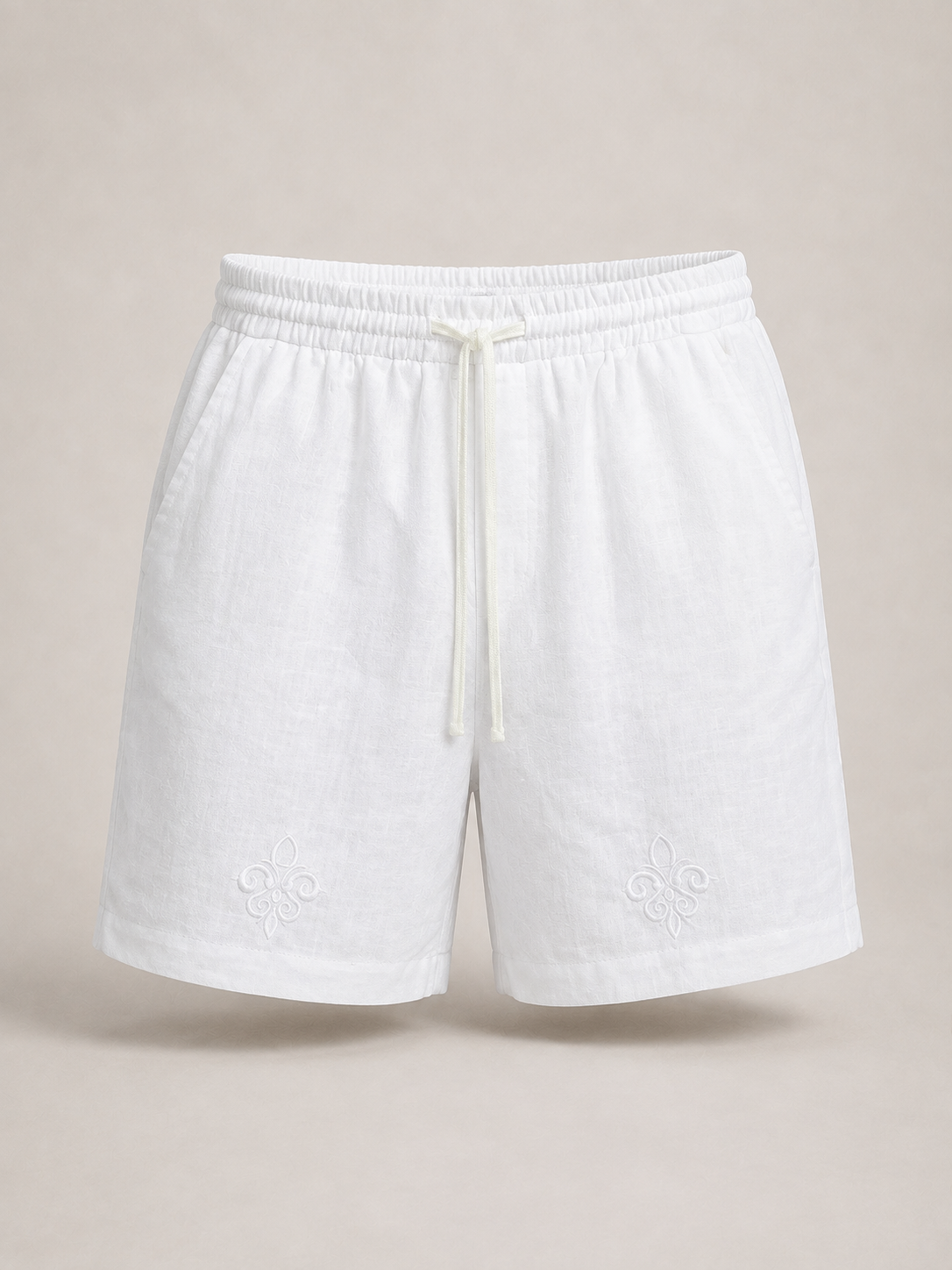 100% PREMIUM LINEN - QUẦN NGẮN TRÊN GỐI - Lưng Thun Dây Rút