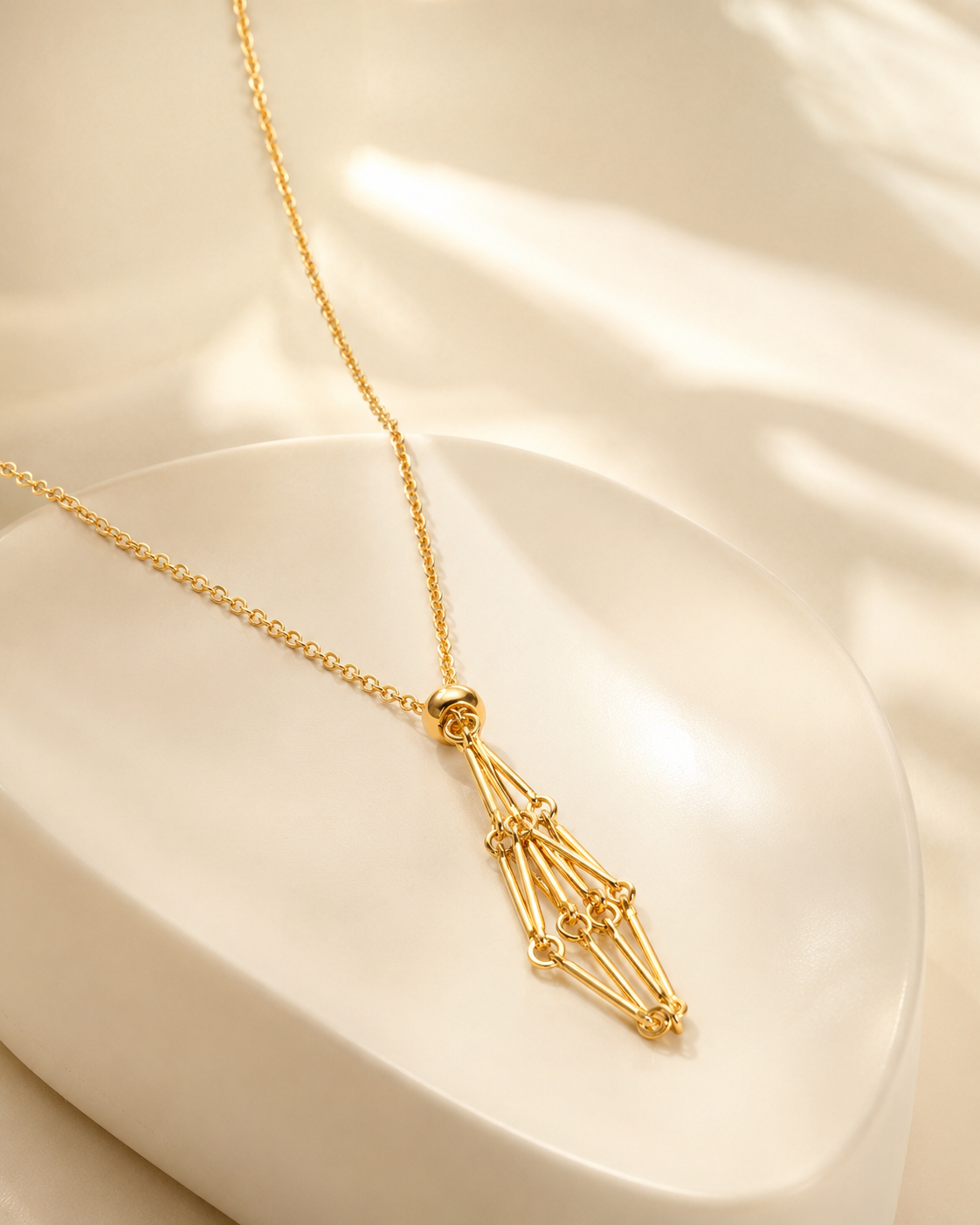 Dây Vòng Cổ Dạng Lưới Hợp Kim Không Rỉ (KHÔNG KÈM ĐÁ) - Màu Gold_thumbnail_3