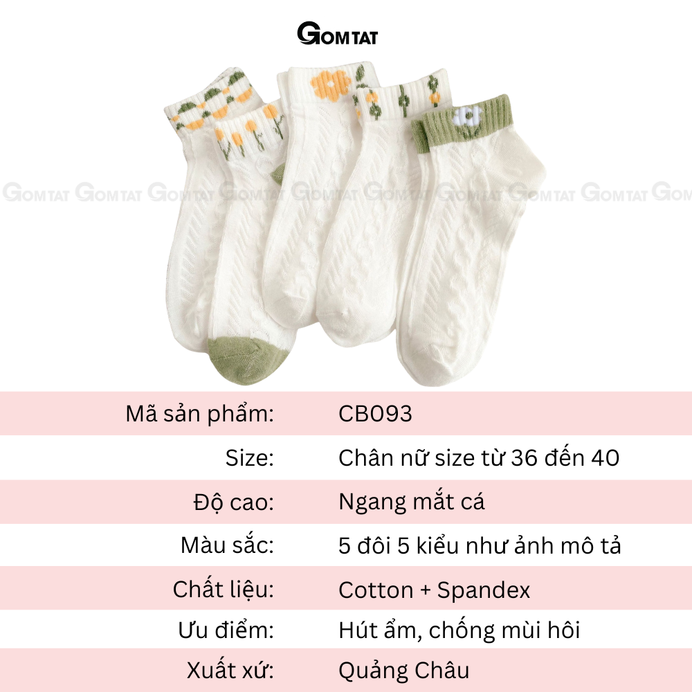 Set 5 đôi tất vớ nữ cổ ngắn UYE-CBCN_thumbnail_33