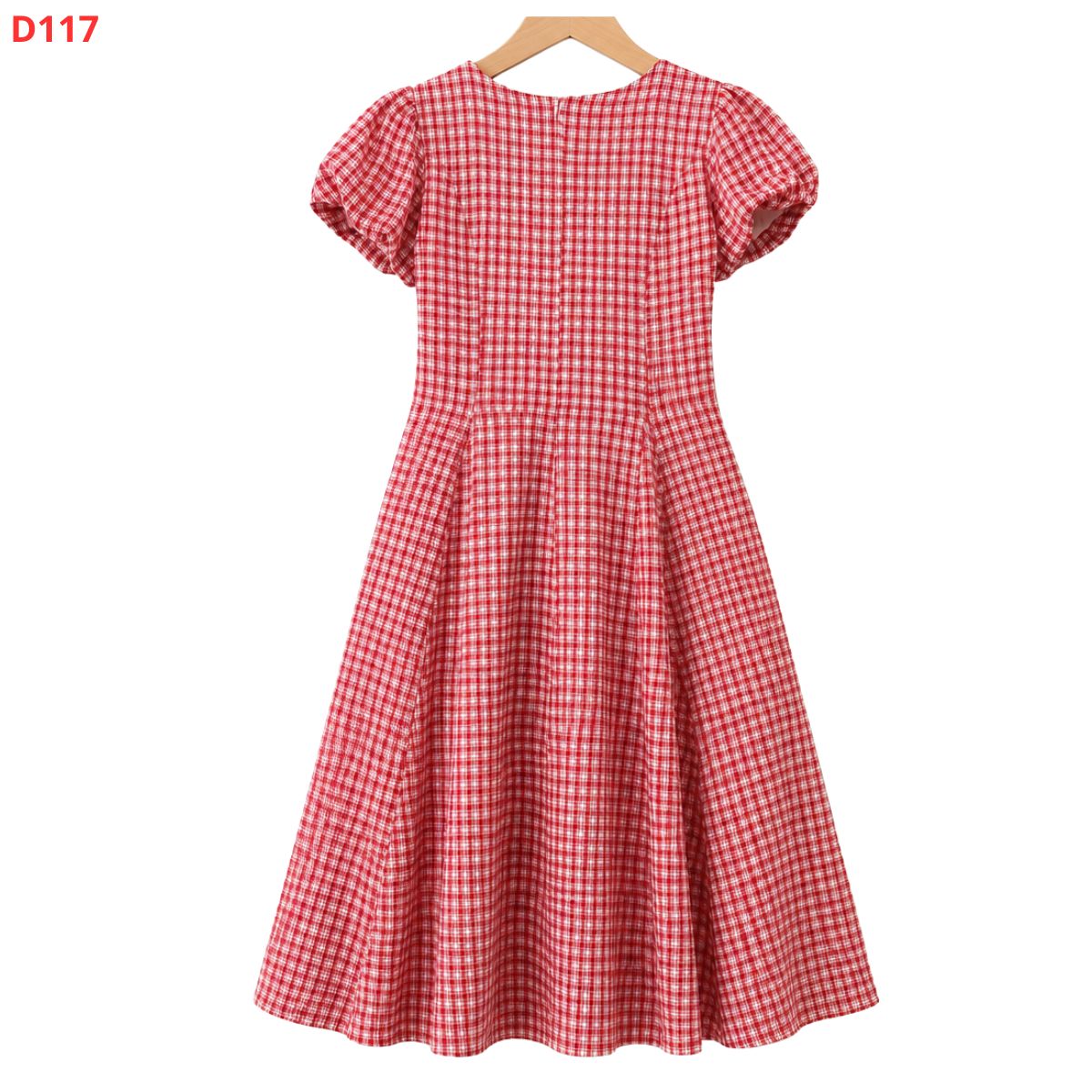 D117 - Đầm midi caro đỏ_thumbnail_7