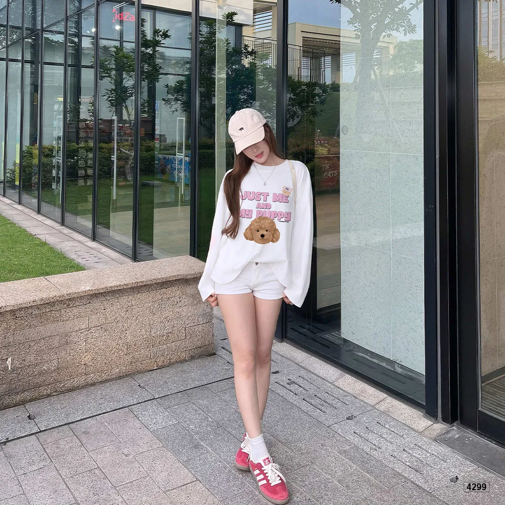 Áo thun tay dài form boxy puppy Miucho 4299_thumbnail_5