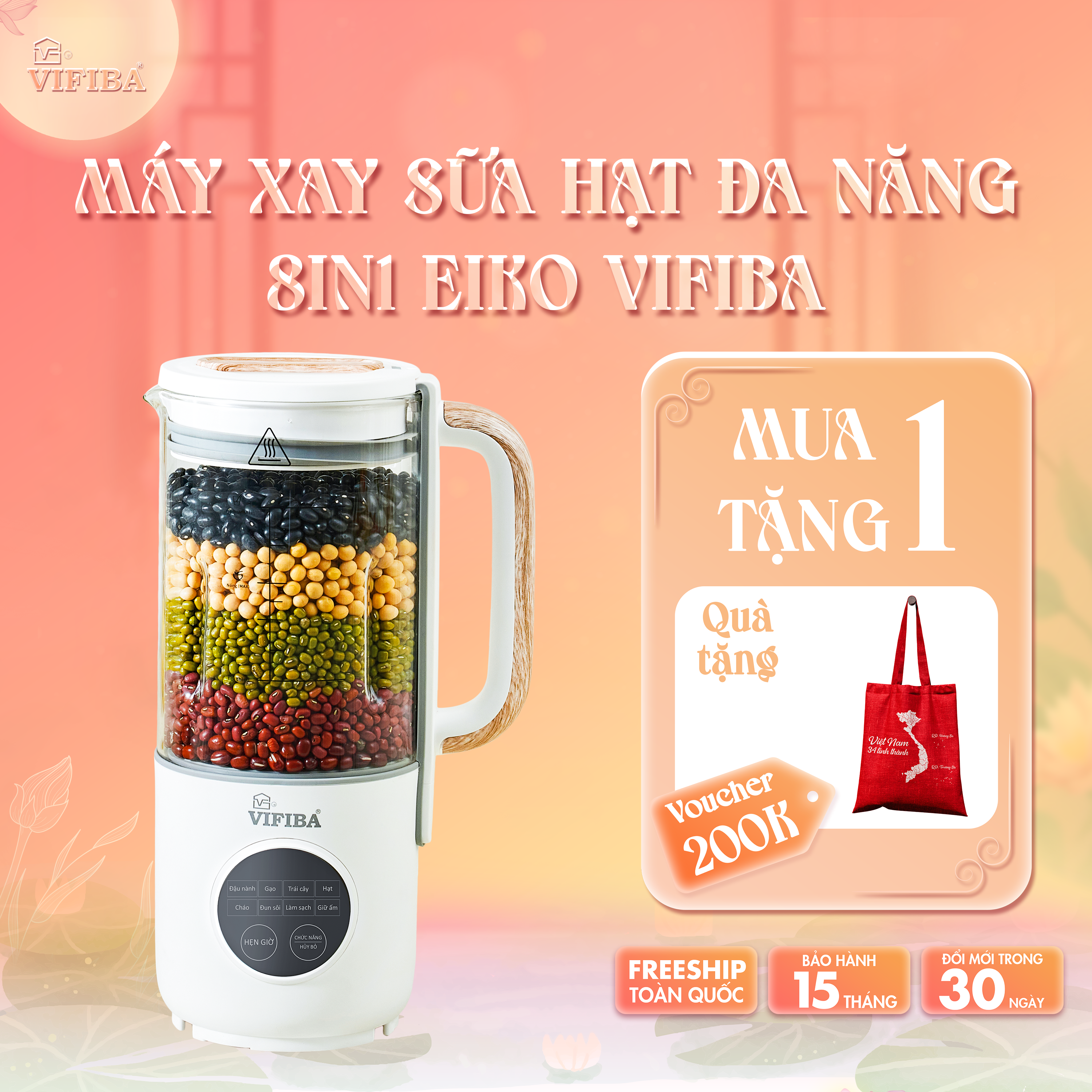 Máy Xay Sữa Hạt Eiko VIFIBA