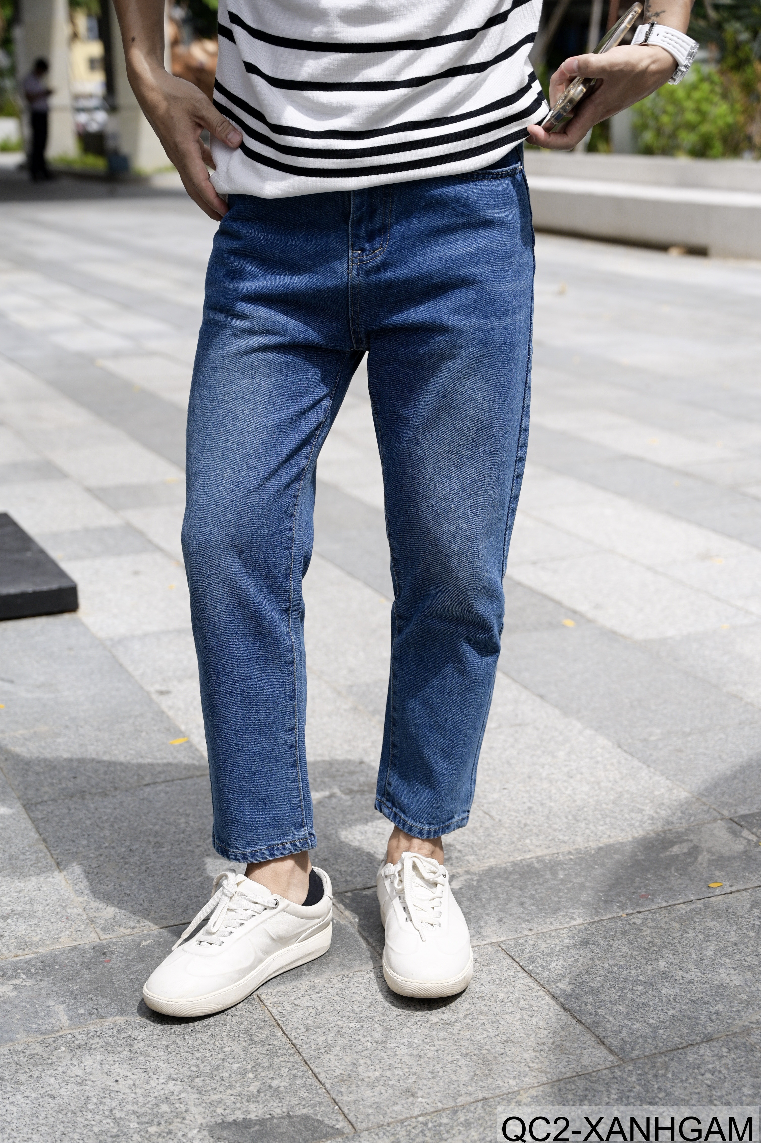 QC2 - Quần Jeans Nam Ống Đứng Chín Tấc Phong Cách Hàn Quốc_thumbnail_4
