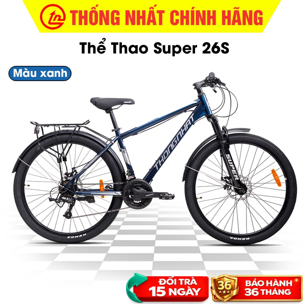 Xe Đạp Thể Thao Thống Nhất Học Sinh, Người Lớn,[TẶNG PHỤ KIỆN] | Xe đạp cao cấp Super 26S, MTB_thumbnail_1