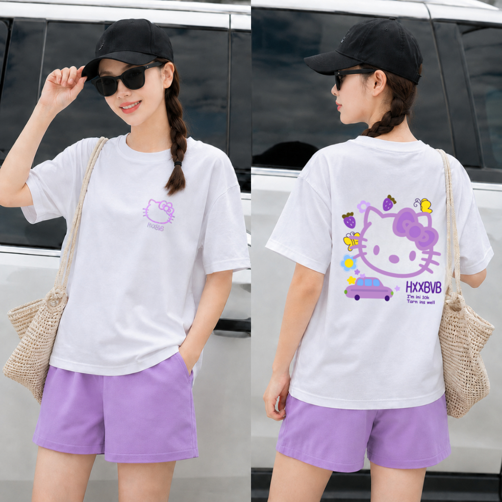 [Form Rộng] Set bộ thun nữ hình HELLO KITTY  - Loza BP731_thumbnail_0