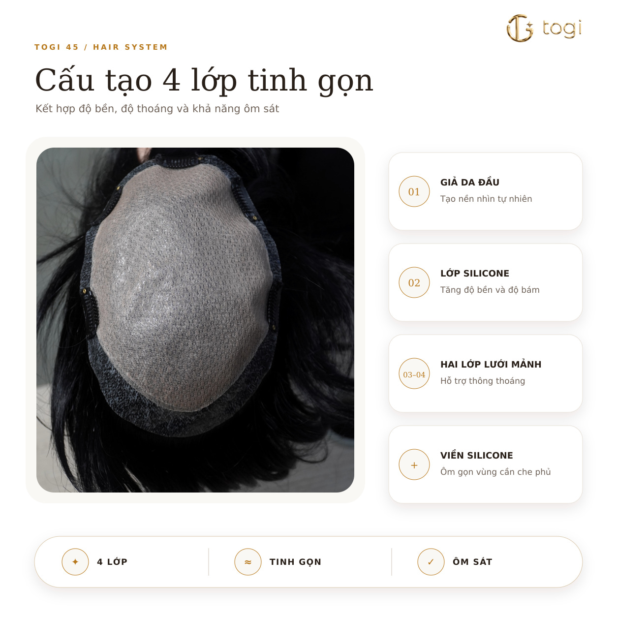 Mặt trong bộ đế Togi45