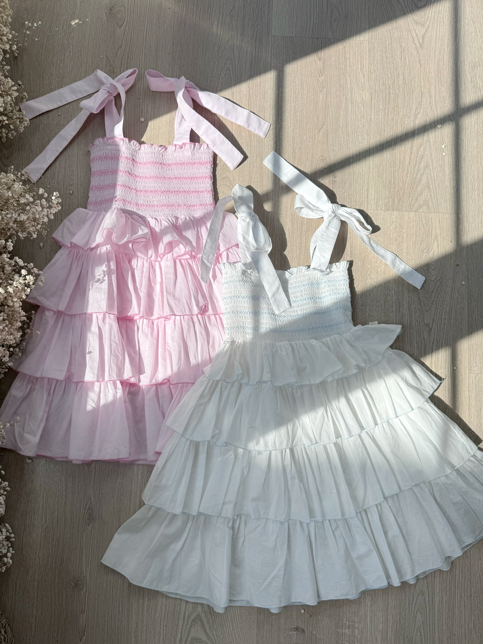 Cloud Smocked Dress Váy 4 tầng