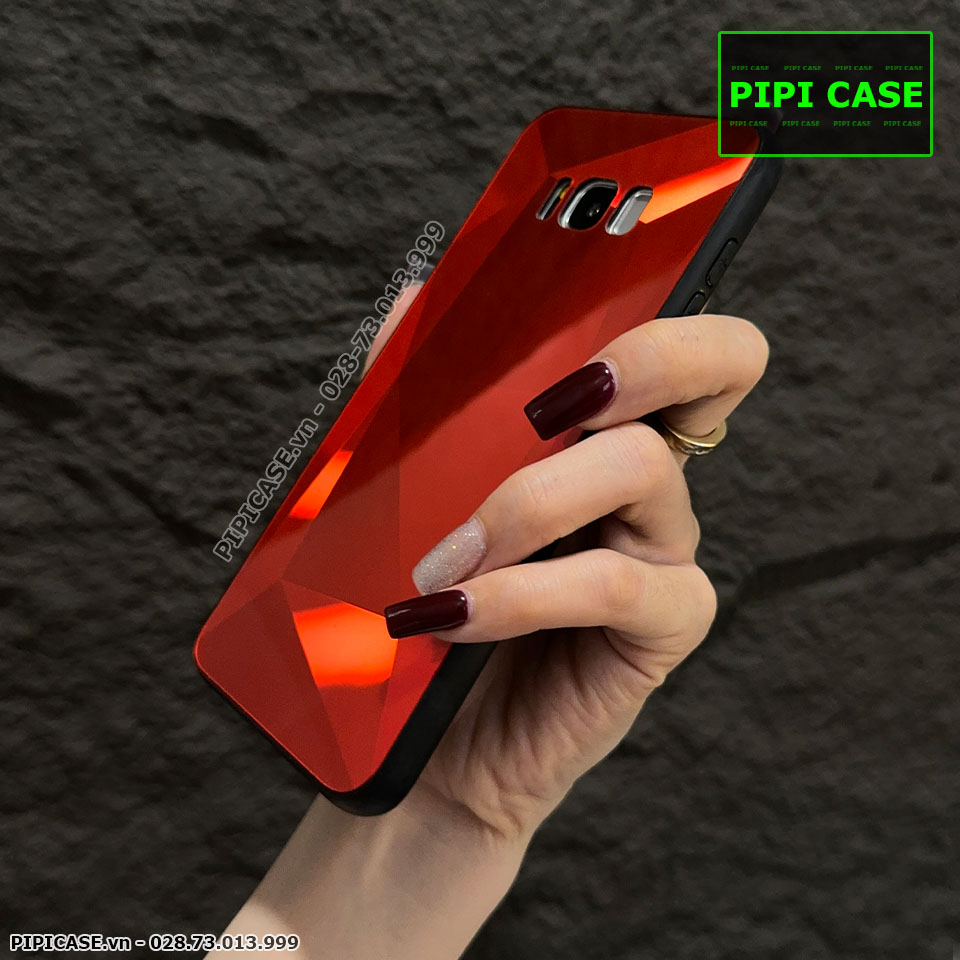 Ốp Lưng Samsung S8 - Kim Cương 6D - Đỏ_thumbnail_2