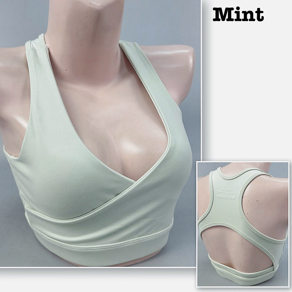 Yumii Sportswear Áo Lót Thể Thao Tập Gym Tập Yoga Nữ Áo Bra Gs Đắp Chéo Không Gọng Mềm Mịn Vải Co Dãn Sẵn Mút_thumbnail_3