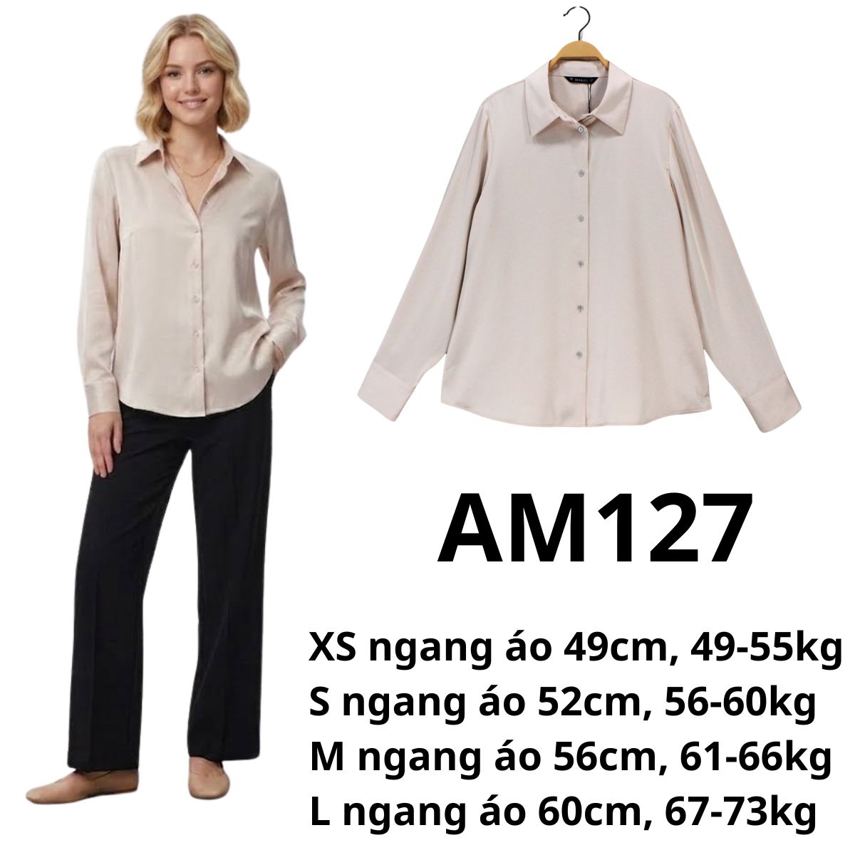 AM127- Áo sơ mi lụa