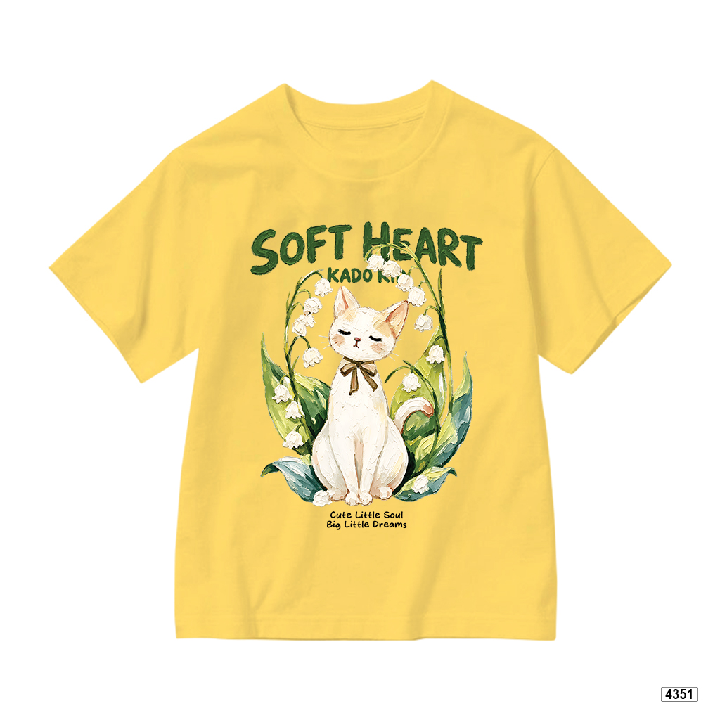 Áo thun bé trai bé gái form rộng Soft Heart Cat Kado 4351_thumbnail_0