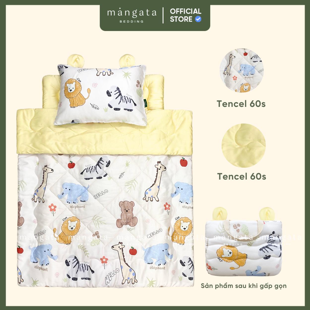 Mẫu Vườn thú - Bộ chăn gối gấp gọn đi học _thumbnail_1
