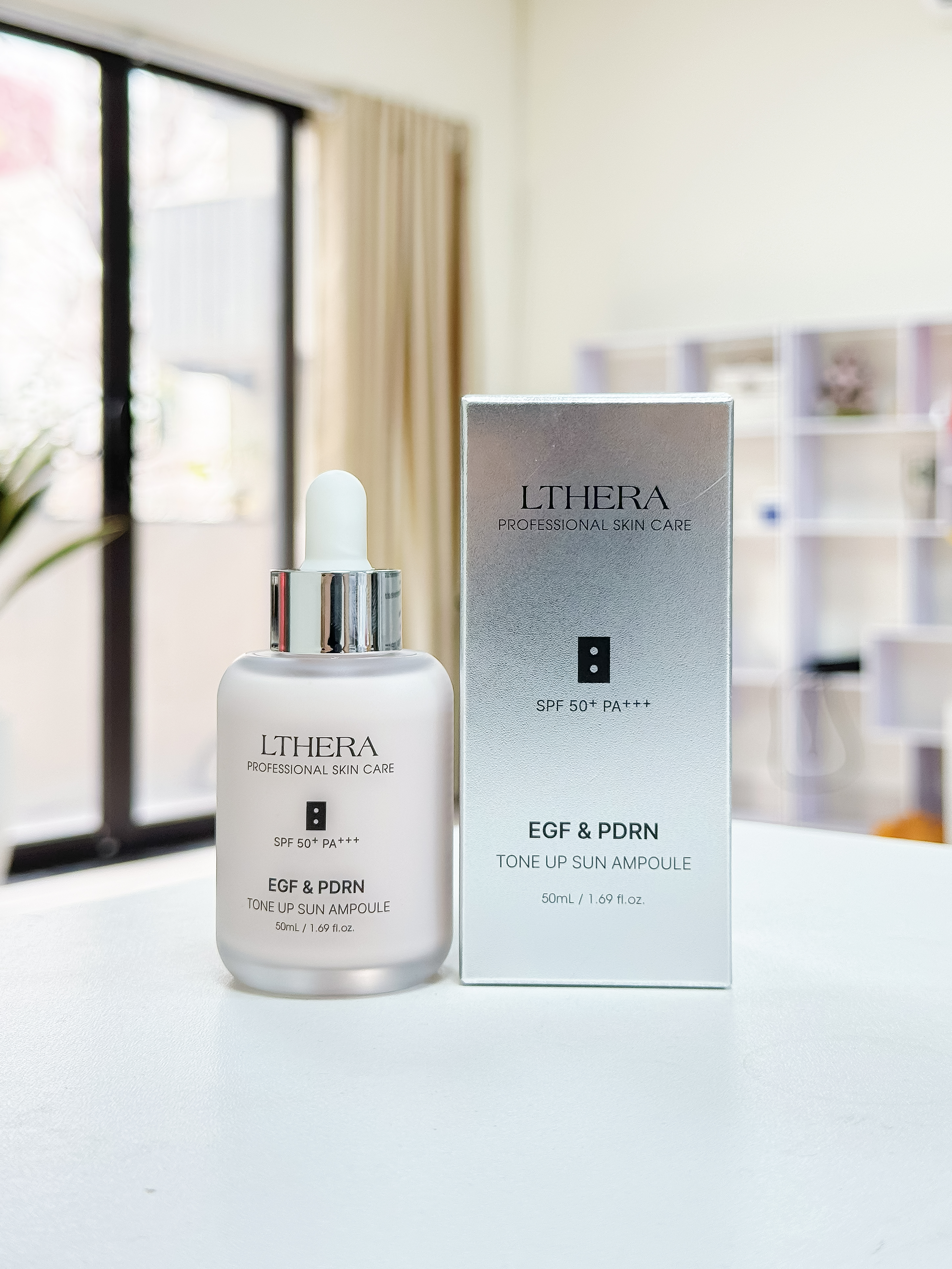 Sản phẩm giúp chống nắng cho da LTHERA EGF & PDRN TONE UP SUN AMPOULE SPF50+ PA+++, 50ml/lọ, nhãn hàng LTHERA_thumbnail_1