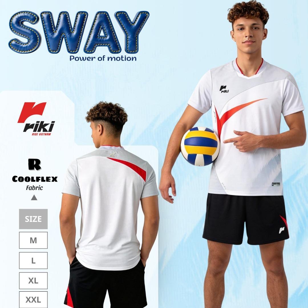 BST Quần Áo Bóng Chuyền Nam Nữ Có Túi Riki SWAY Thun Mè R-Coolflex Thể Thao Đương Đại_thumbnail_1