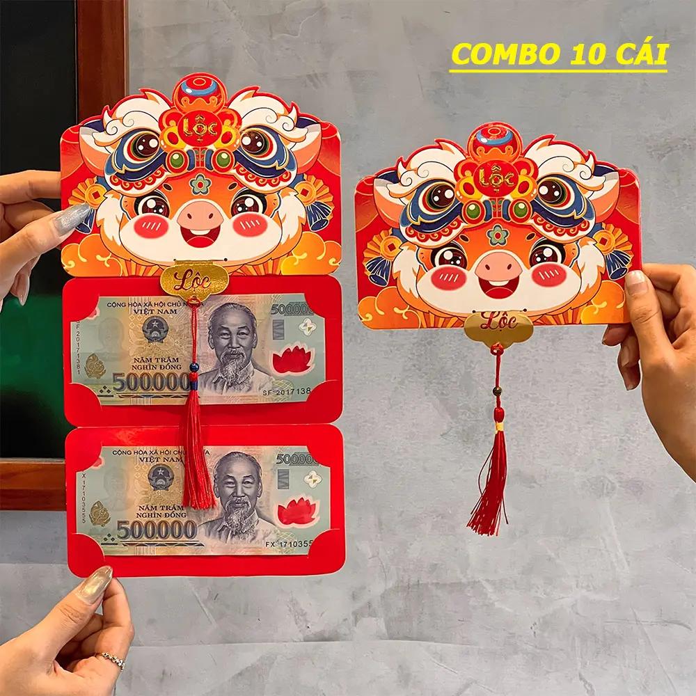 Bao lì ẋì xếp 2 ngăn, 6 ngăn, 10 ngăn độc đáo xuân Bính Ngọ Tết 2026 giấy đỏ cao cấp_thumbnail_13