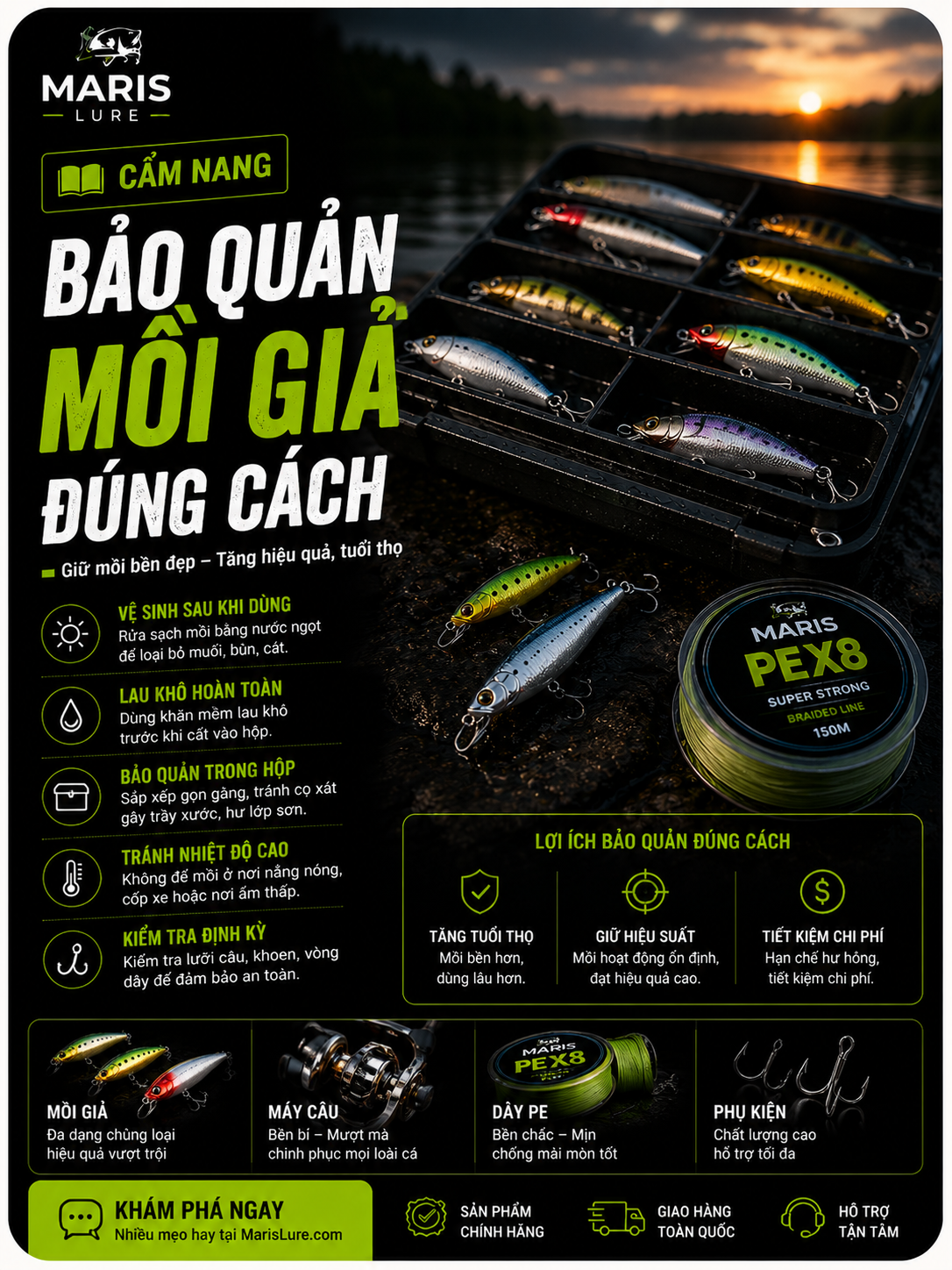 Cách Bảo Quản Mồi Giả Và Phụ Kiện Sau Mỗi Chuyến Câu