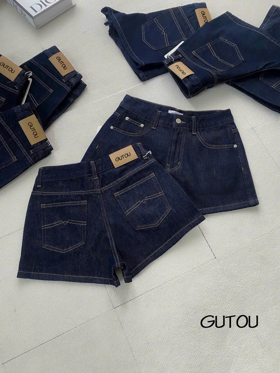 [ GUTOU ] Quần Short Jean Basic Túi Kiểu Casual Style_thumbnail_3