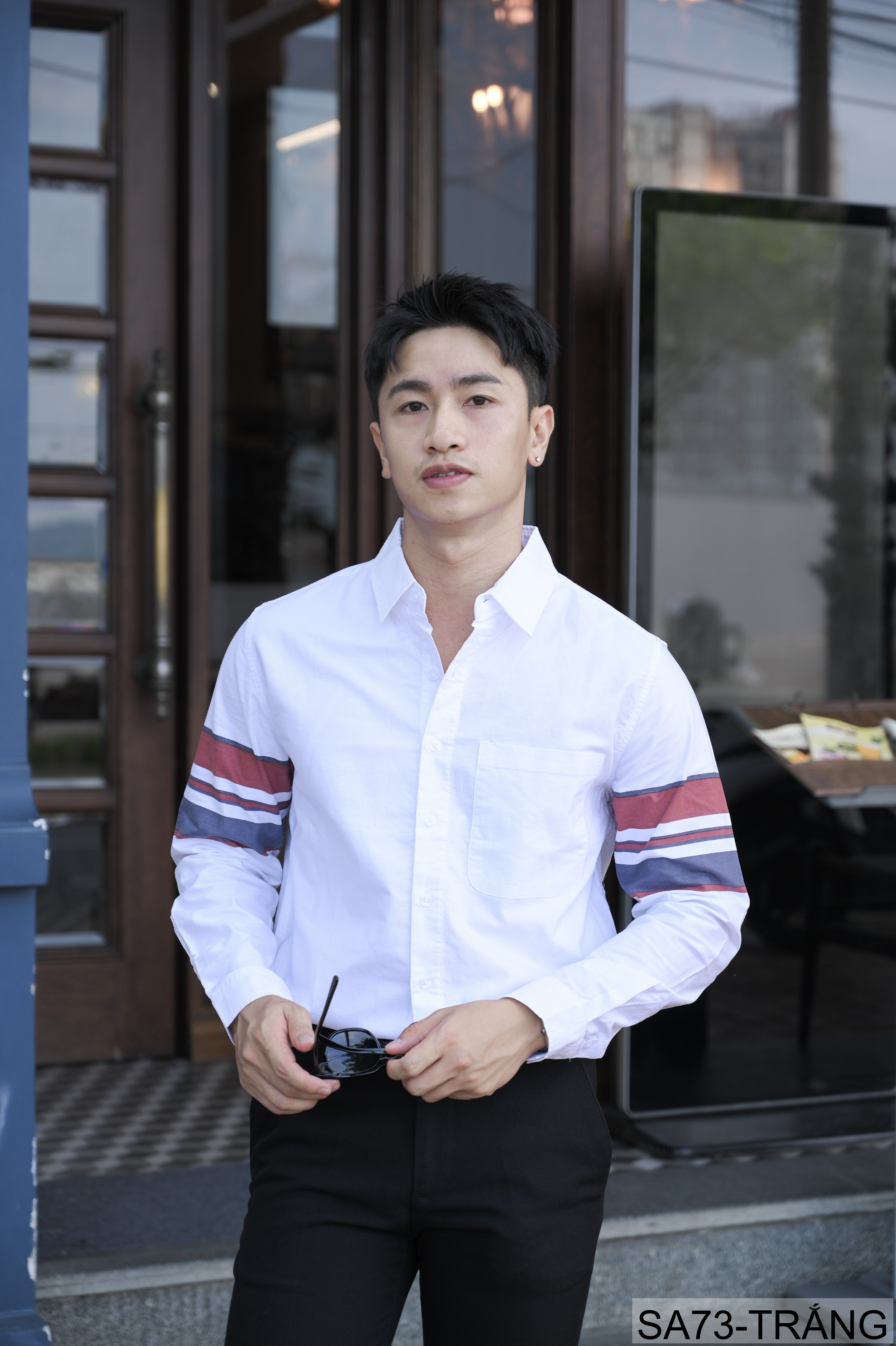 SA73 - Áo sơ mi nam dài tay in sọc tay phong cách Nhật Bản, chất cotton mềm mại, form rộng thoải mái_thumbnail_2