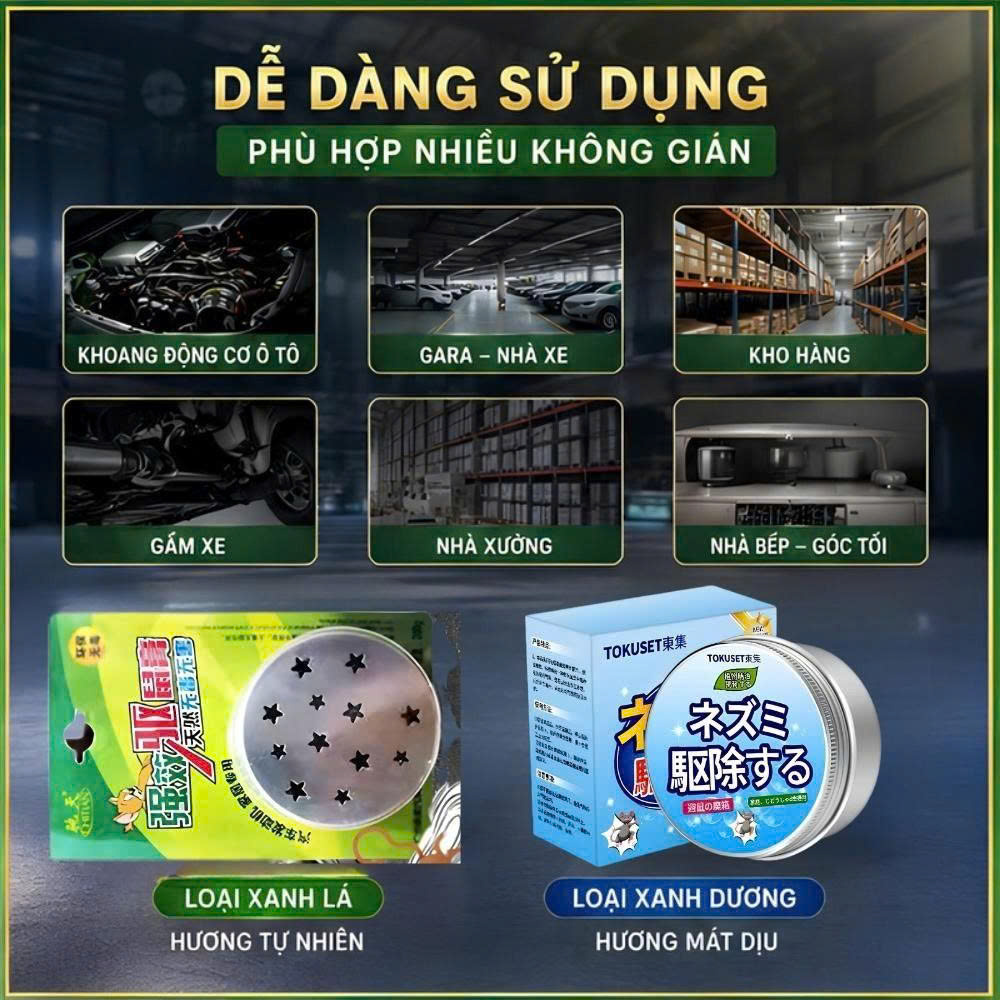 Sáp Đuổi Chuột Cao Cấp Cho Xe Điện & Ô Tô 200g Thảo Mộc_thumbnail_2