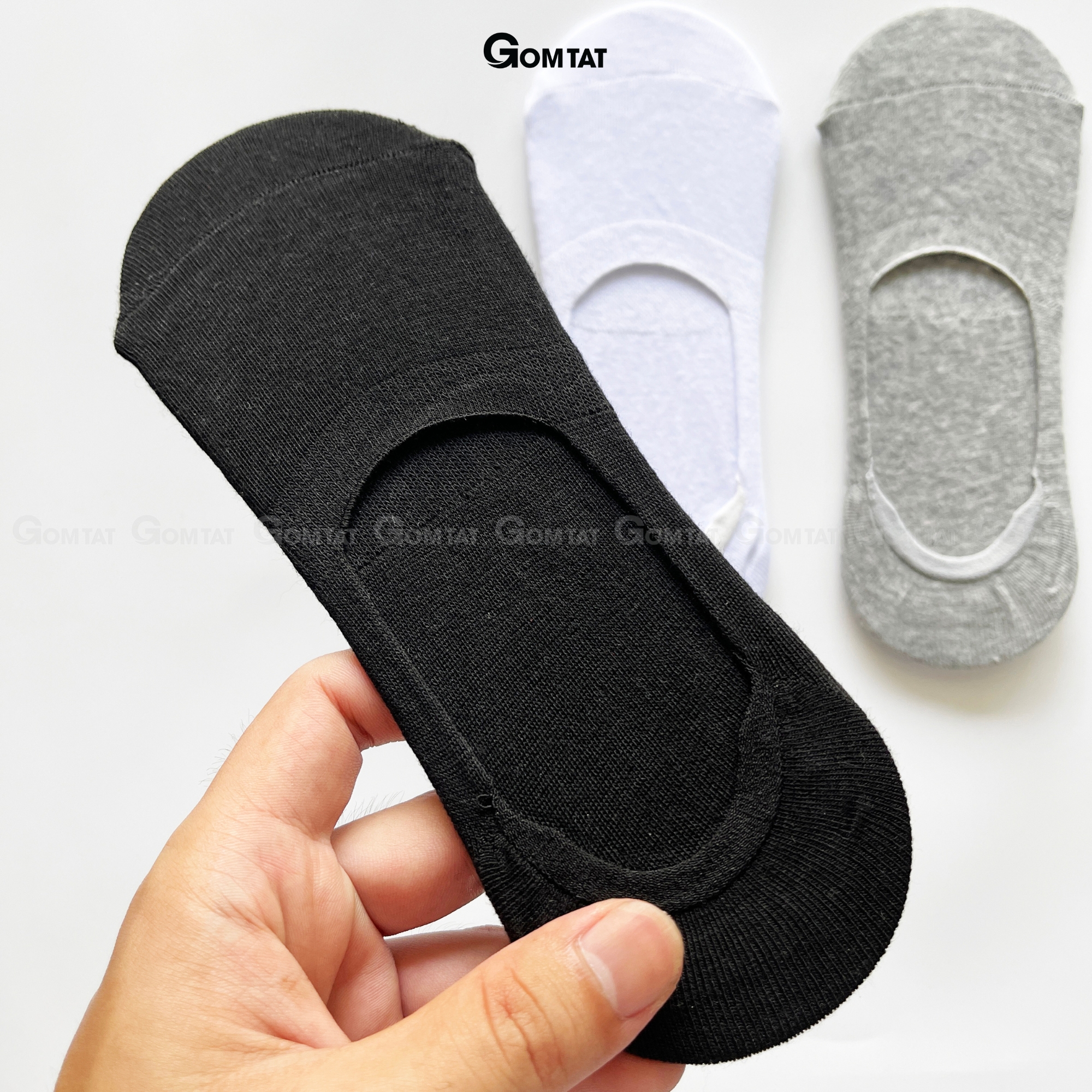 [MUA 10 TẶNG 2] Combo 10 đôi tất nam mang giày lười GOMTAT, vớ mùa hè có đệm chống tuột gót KOL-LUOI-02-CB12_thumbnail_2