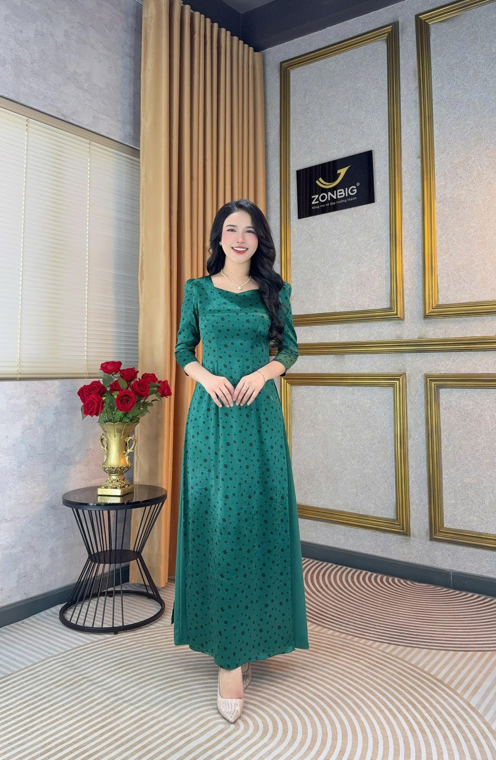 Đầm giả áo dài - Y2216 - Thương hiệu ZONBIG