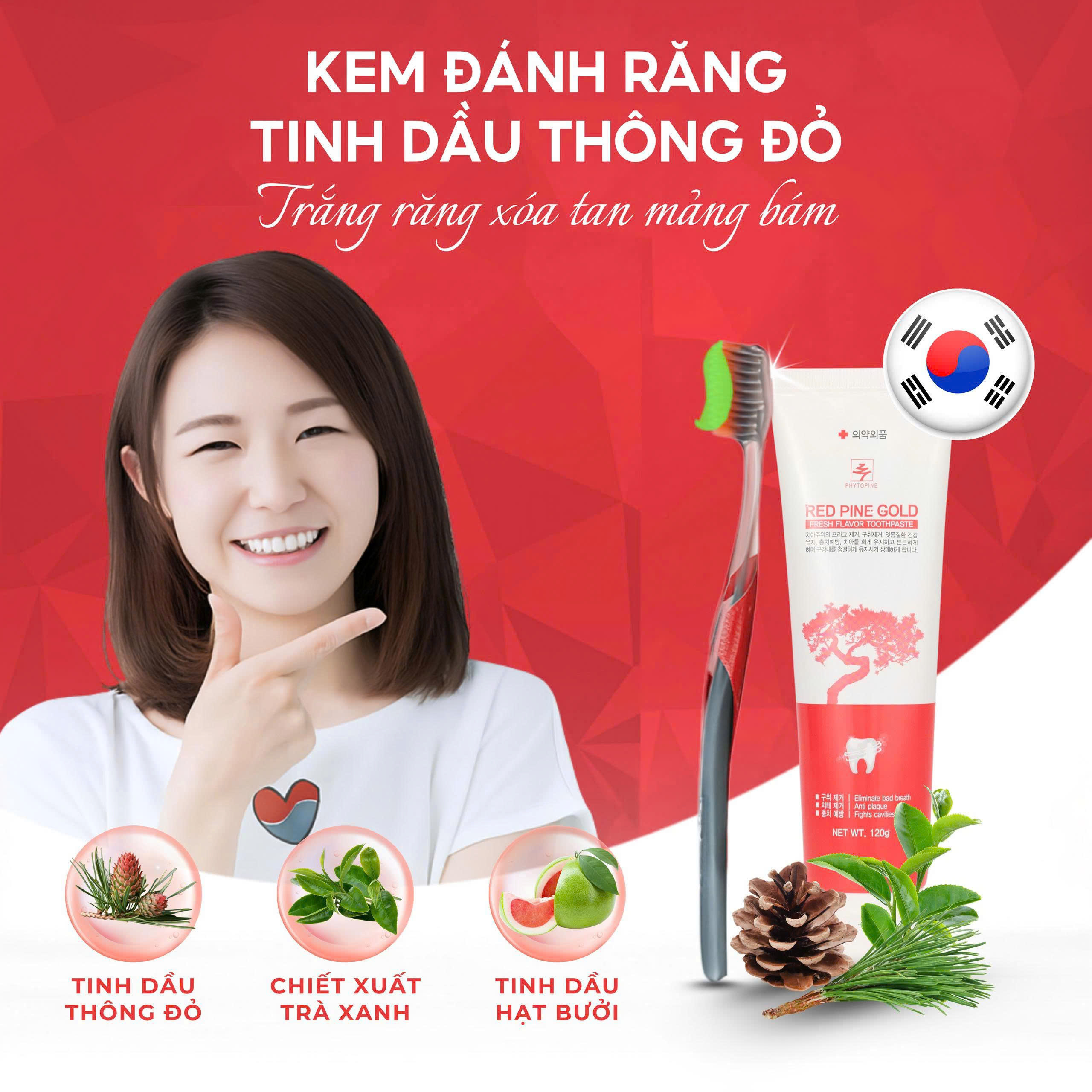 KEM ĐÁNH RĂNG RED PINE GOLD