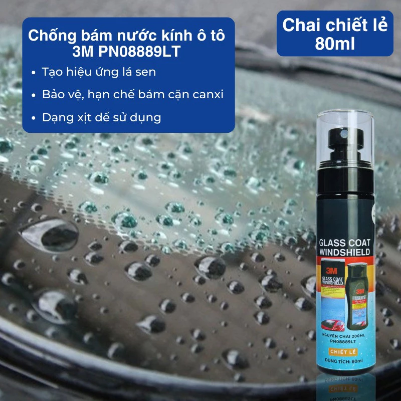 Chai chống bám nước trên kính xe 3M Glass Coat Windshield 08889 LT - 200ml - OFFB SHOP