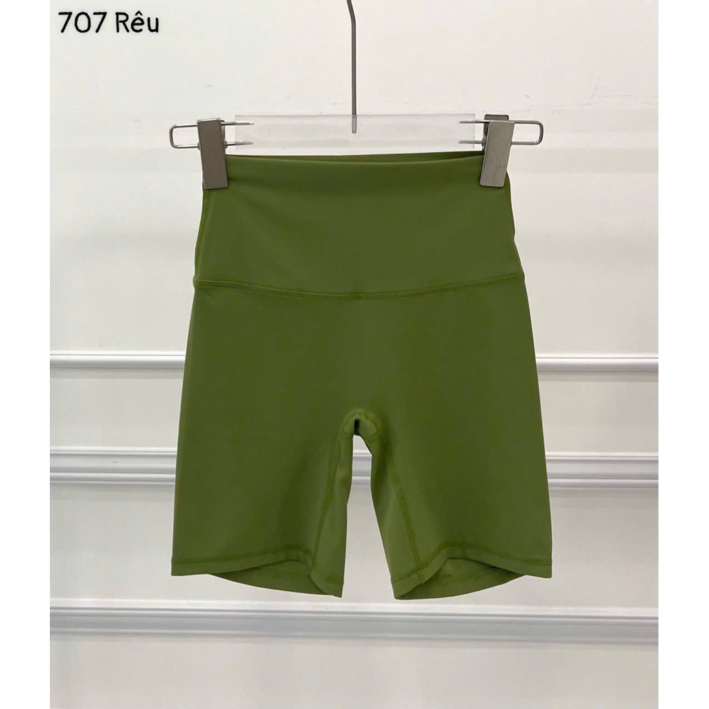 Quần Đùi Thể Thao Tập Gym Chạy Bộ Nữ Yumiisportswear Lulu 707 Lưng Cao Không Tụt Dáng Ôm Body Vải Co Dãn Thấm Hút Mồ Hôi_thumbnail_10