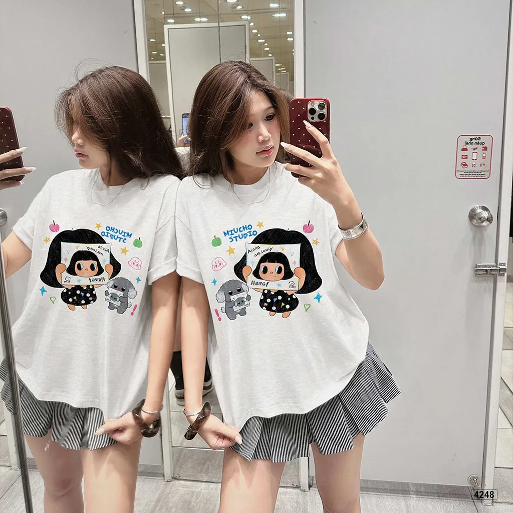 Áo thun nữ form boxy chất vải xước Pretty Girl Miucho 4248_thumbnail_4