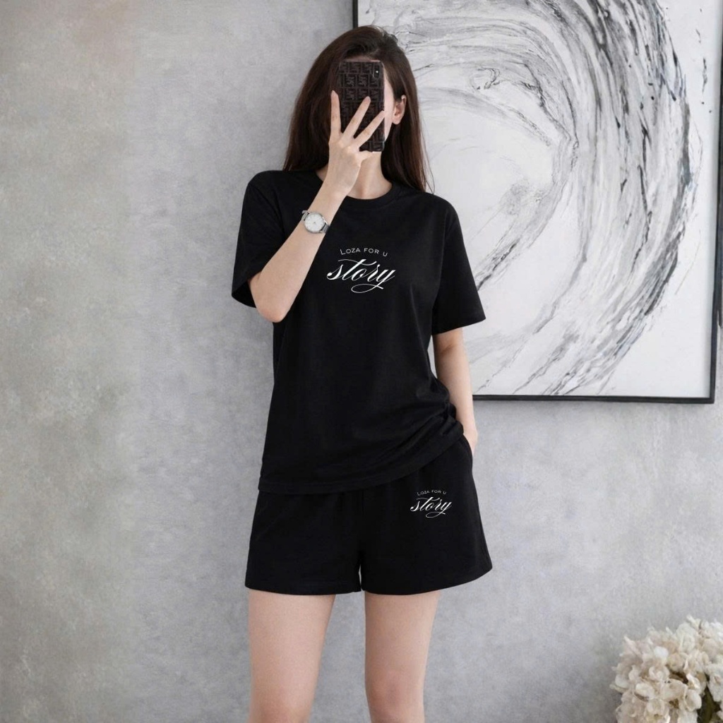 [XẢ KHO BỘ FORM RỘNG] -  Bộ quần áo thun nữ dáng rộng nhiều hình in - LOZA XB013_thumbnail_53