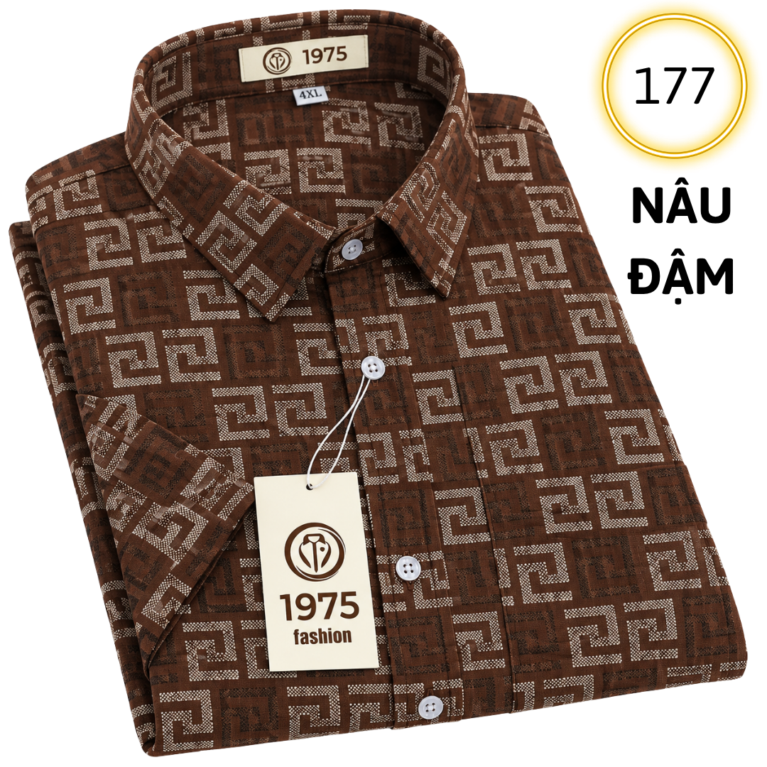 Áo sơ mi 177N - VẠN NÂU ĐẬM