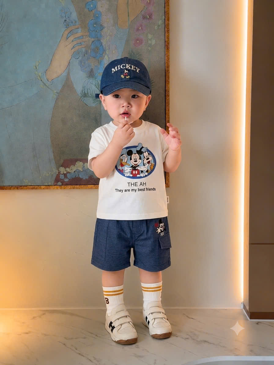 D04 BỘ CỘC MICKEY THE AH KÈM MŨ - A117.1841
