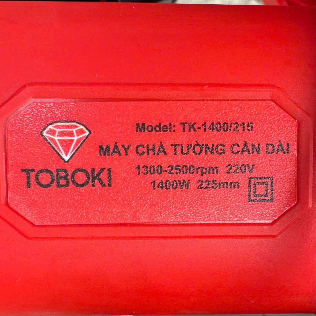 Máy chà tường tay dài TOBOKI - Máy xoa tường công suất 1400W - hút bụi có đèn led & cán dài 1.9m - Giá rẻ_thumbnail_6