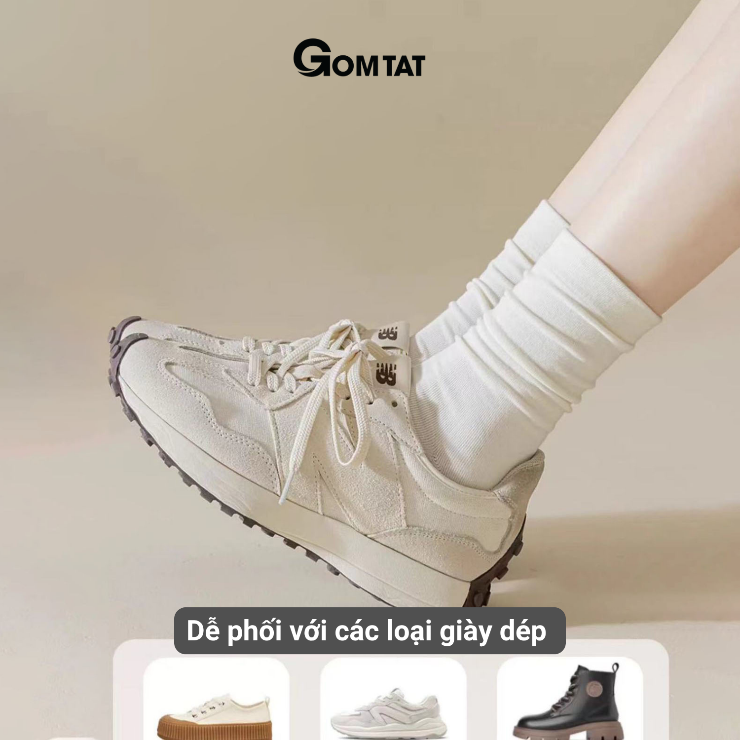 [BEST SELLER - HÀNG MỚI] Combo tất nữ cổ cao mùa hè GOMTAT mẫu trơn basic, vớ nữ chất cotton mềm mại - OAS-1706_thumbnail_6