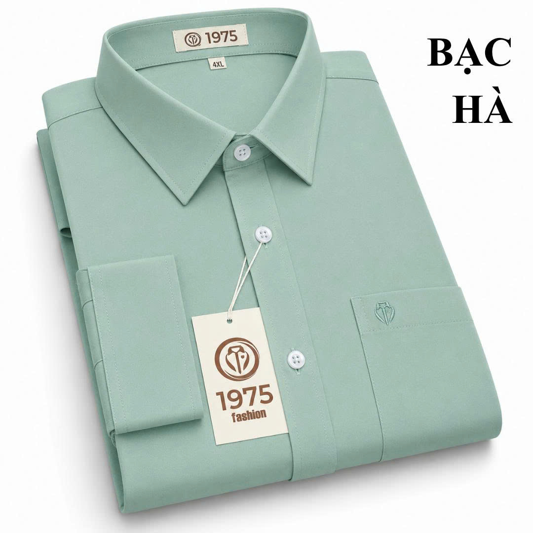 ÁO SƠ MI BẠC HÀ DÀI TRƠN