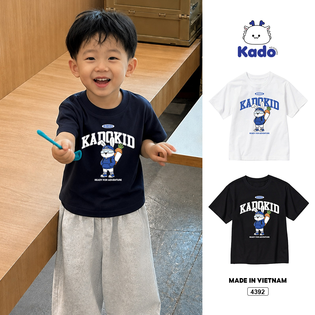 Áo thun bé trai bunny adventure Hàn Quốc Kado 4392