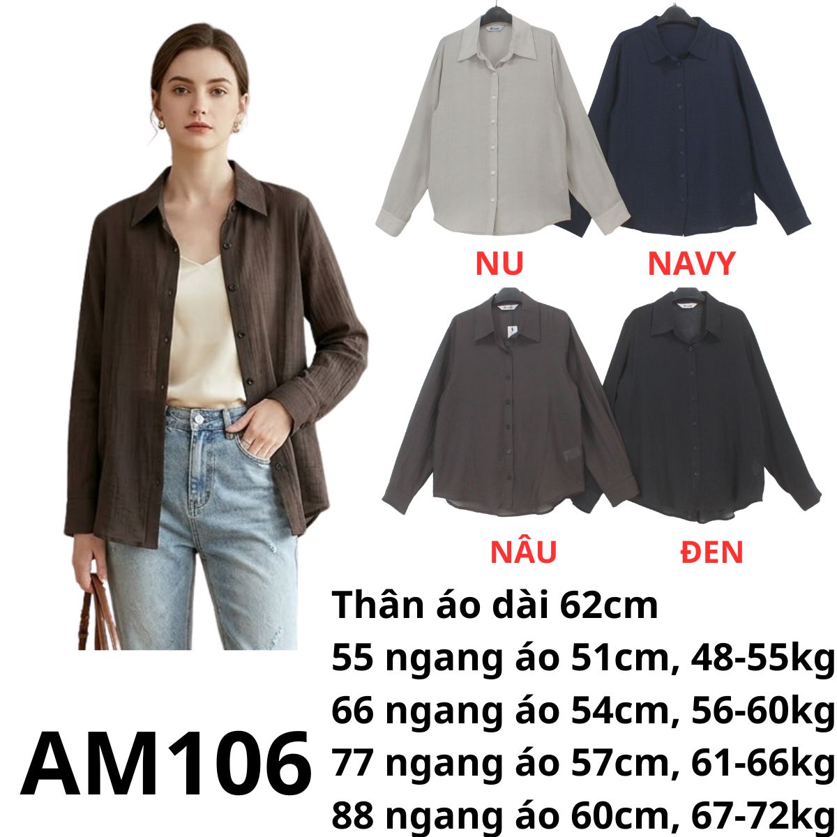 AM106 - Áo sơ mi Hàn